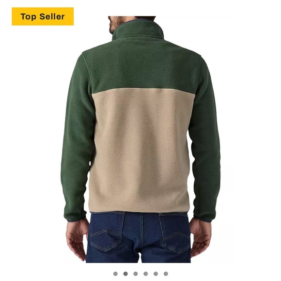 Patagonia Men's XXL Lightweight Synchilla Snap-T Fleece Pullover NWT Green Grey - Picture 9 of 10